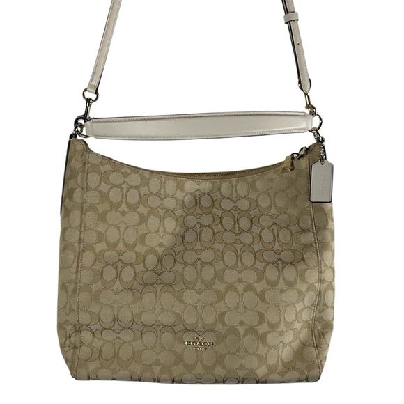 Coach Hobo Khaki Chalk Signature C Crossbody Bag - Picture 2 of 9